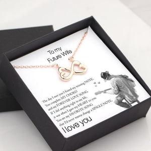 Infinity Heart Necklace - To My Future Wife - You Are My Favorite Song - Gna25022