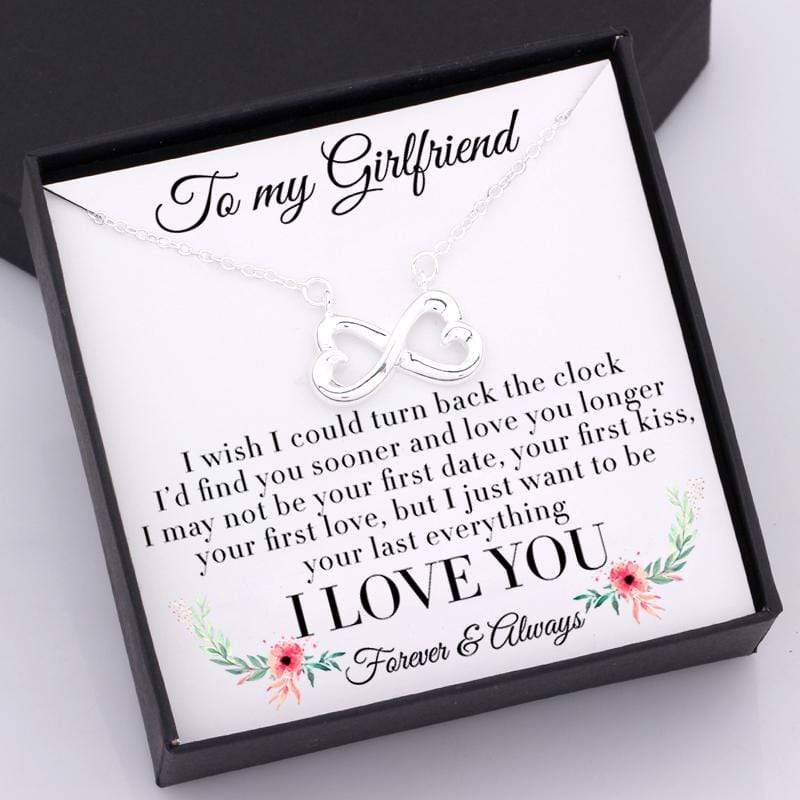 Infinity Heart Necklace - To My Girlfriend - I Wish I Could Turn Back The Clock - Gna13005
