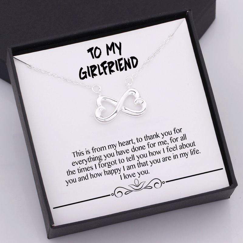 Infinity Heart Necklace - To My Girlfriend This Is From My Heart - Gna13002