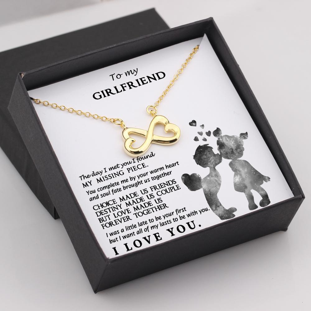 To my girlfriend hot sale infinity heart necklace