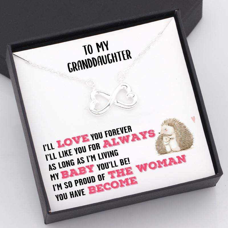 Infinity Heart Necklace - To My Granddaughter - I'll love you forever - Gna23016