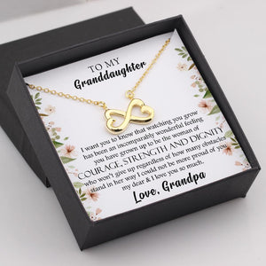 Infinity Heart Necklace - To My Granddaughter, I Love You So Much - Love, Grandpa - Gna23008