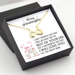 Infinity Heart Necklace - To My Granddaughter - I Will Love You Till The End Of Mine - Gna23013