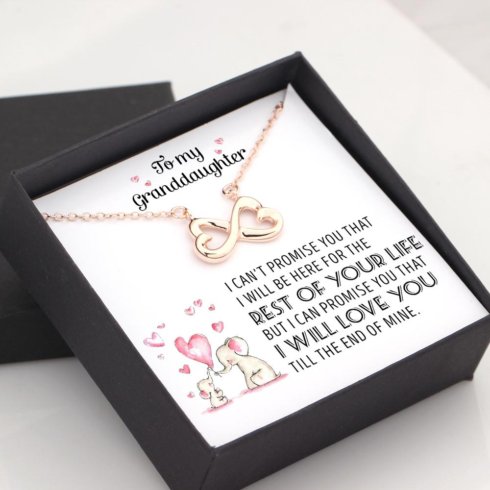 Infinity Heart Necklace - To My Granddaughter - I Will Love You Till The End Of Mine - Gna23013
