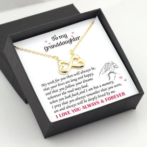 Infinity Heart Necklace - To My Granddaughter - My Wish For You - Gna23014