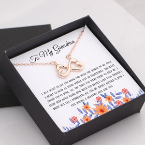 Infinity Heart Necklace - To My Grandma, I Just Want To Let You Know You Mean The World To Me - Gna21003