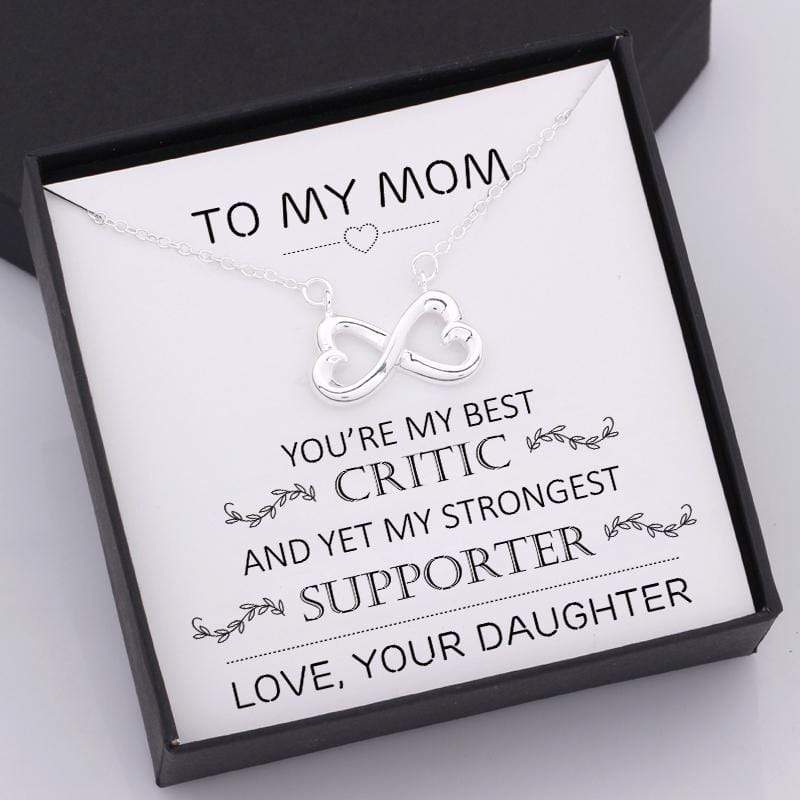 Infinity Heart Necklace - To My Mom - You're My Best Critic - Gna19009