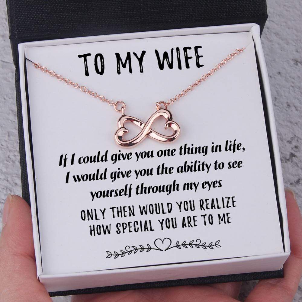 Personalized Infinity Heart Necklace - To My Wife - How Special You Are To Me - Gna15007