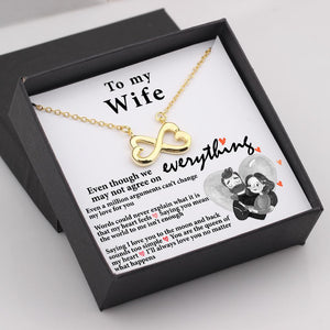 Infinity Heart Necklace - To My Wife - I'll Always Love You No Matter What Happens - Gna15025