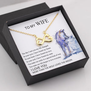 Infinity Heart Necklace - To My Wife - In Your Soul, I Have Found My Mate - Gna15045