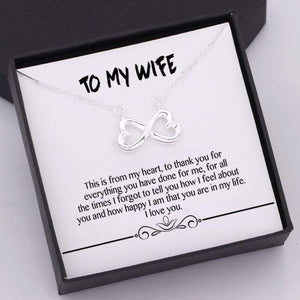 Infinity Heart Necklace - To My Wife This Is From My Heart - Gna15001