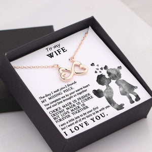 Infinity Heart Necklace - To My Wife - You Complete Me By Your Warm Heart - Gna15028