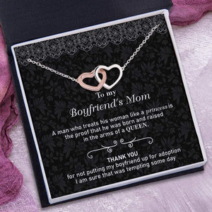 Interlocked Heart Necklace - To My Boyfriend's Mom - I Am Sure That Was Tempting Some Day - Gnp19020