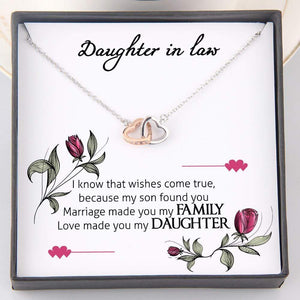 Interlocked Heart Necklace - To My Daughter-In-Law - Marriage Made You My Family - Gnp17009