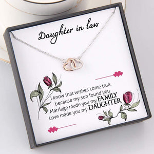 Interlocked Heart Necklace - To My Daughter-In-Law - Marriage Made You My Family - Gnp17009
