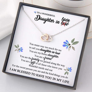 Interlocked Heart Necklace - To My Daughter-In-Law - You Are My Bonus Daughter - Gnp17012