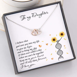 Interlocked Heart Necklace - To My Daughter - Keep Me In Your Heart - Gnp17008