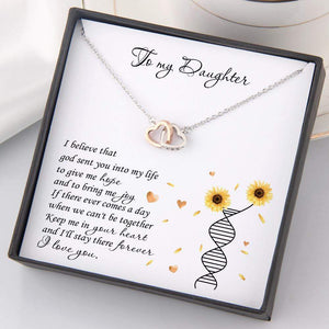 Interlocked Heart Necklace - To My Daughter - Keep Me In Your Heart - Gnp17008