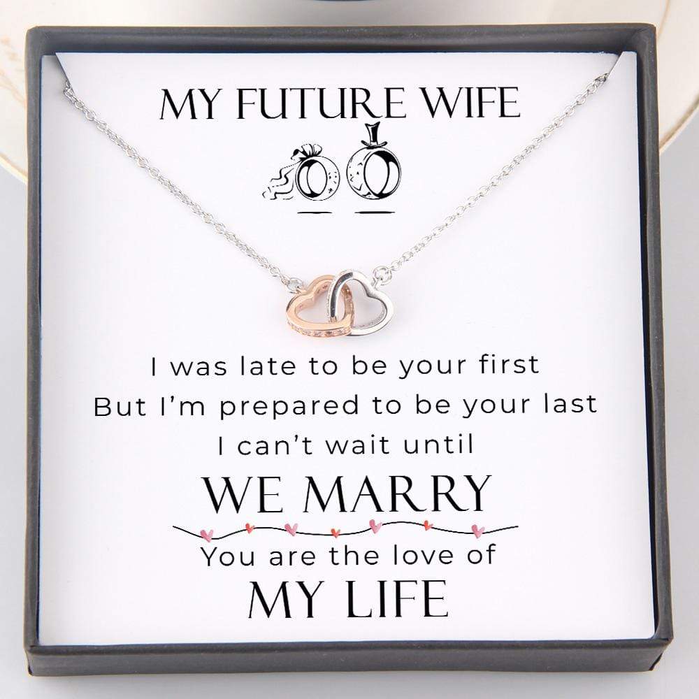 Interlocked Heart Necklace - To My Future Wife - You Are The Love Of My Life - Gnp25011