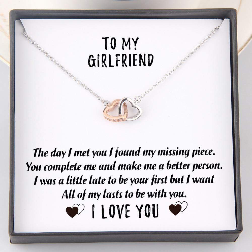 Interlocked Heart Necklace - To My Girlfriend - All Of My Lasts To Be With You - Gnp13013