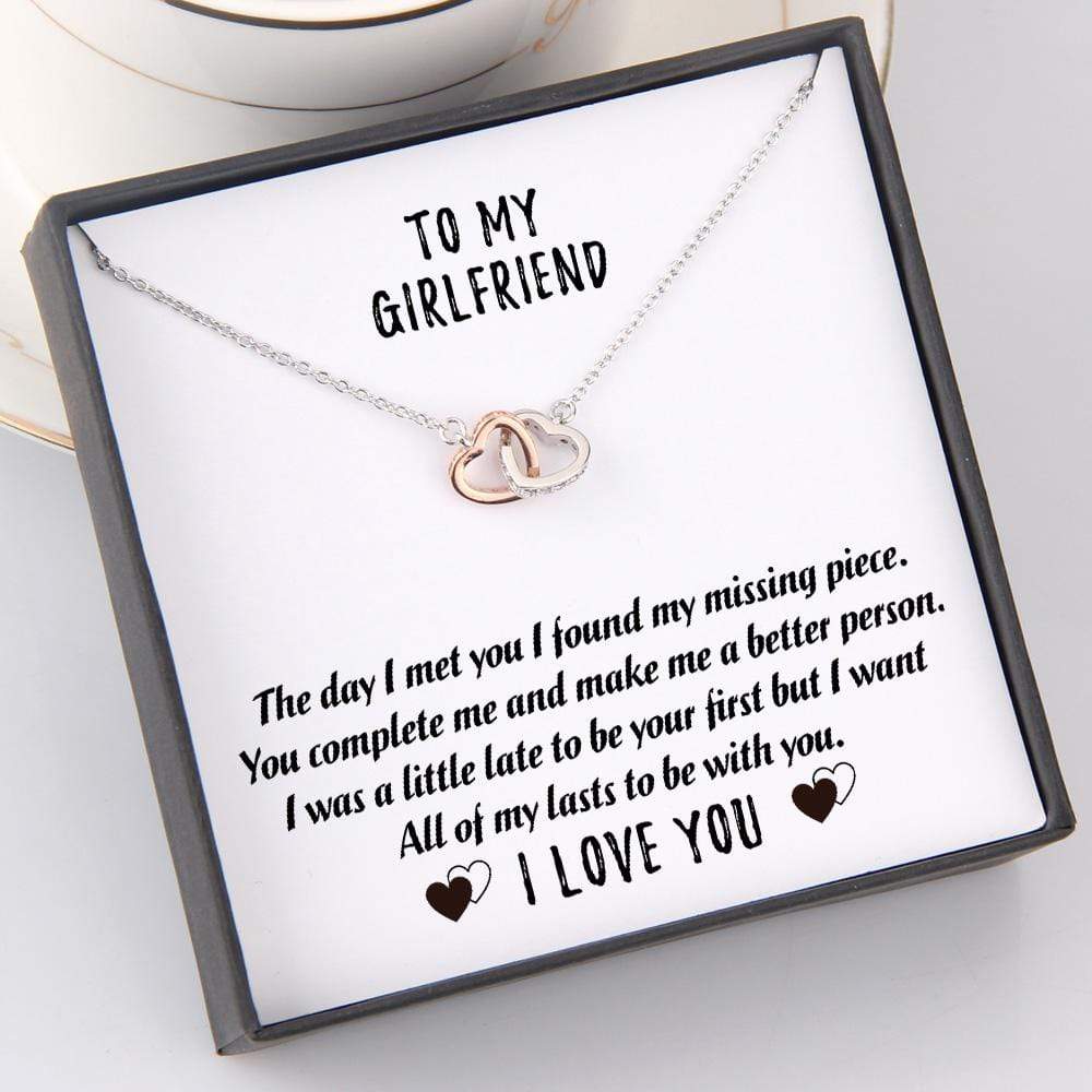 Interlocked Heart Necklace - To My Girlfriend - All Of My Lasts To Be With You - Gnp13013
