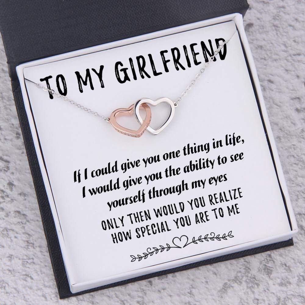 Interlocked Heart Necklace - To My Girlfriend - How Special You Are To Me - Gnp13011
