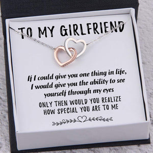 Interlocked Heart Necklace - To My Girlfriend - How Special You Are To Me - Gnp13011