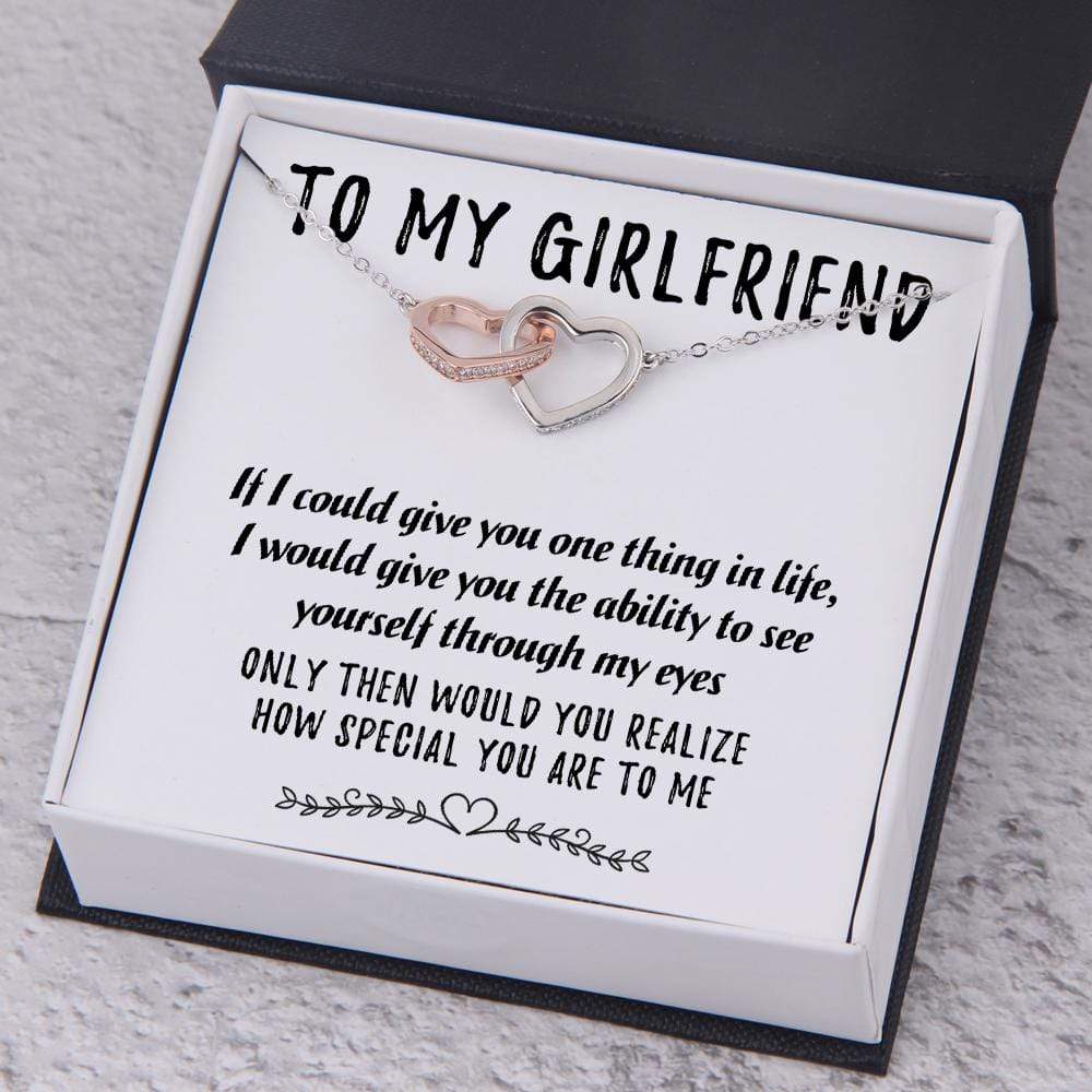 Interlocked Heart Necklace - To My Girlfriend - How Special You Are To Me - Gnp13011
