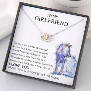 Interlocked Heart Necklace - To My Girlfriend - In Your Soul, I Have Found My Mate - Gnp13035