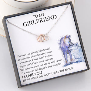 Interlocked Heart Necklace - To My Girlfriend - In Your Soul, I Have Found My Mate - Gnp13035