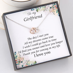 Interlocked Heart Necklace - To My Girlfriend - The Day I Met You - Gnp13026