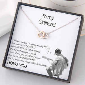 Interlocked Heart Necklace - To My Girlfriend - You Are My Favorite Song - Gnp13027