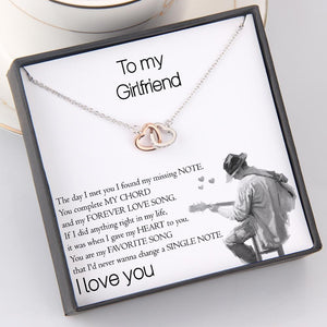 Interlocked Heart Necklace - To My Girlfriend - You Are My Favorite Song - Gnp13027