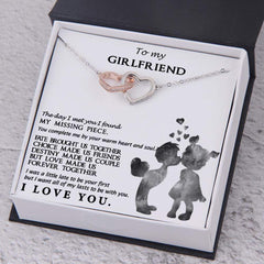 Personalized Interlocked Heart Necklace - To My Girlfriend - You Complete  Me By Your Warm Heart - Gnp13015