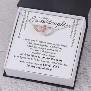 Interlocked Heart Necklace - To My Granddaughter - I Want You To Believe Deep In Your Heart - Gnp23004