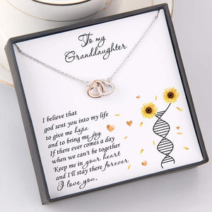 Interlocked Heart Necklace - To My Granddaughter - Keep Me In Your Heart - Gnp23003