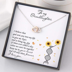 Interlocked Heart Necklace - To My Granddaughter - Keep Me In Your Heart - Gnp23003