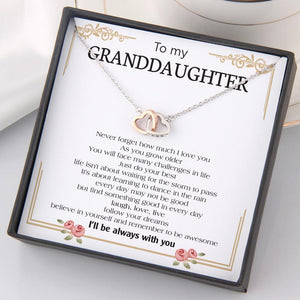 Interlocked Heart Necklace - To My Granddaughter - Never Forget How Much I Love You - Gnp23005
