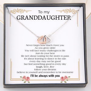 Interlocked Heart Necklace - To My Granddaughter - Never Forget How Much I Love You - Gnp23005