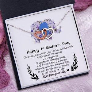 Interlocked Heart Necklace - To My Mom - Right Now I Feel The Safest - Gnp19017