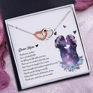 Interlocked Heart Necklace - To My Mom - Thanks To Being In My Life - Gnp19014