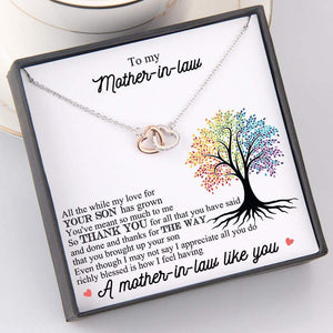 Interlocked Heart Necklace - To My Mother-In-Law - Thank You For All That You Have Said And Done - Gnp19007