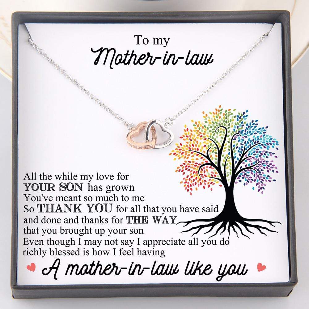 Interlocked Heart Necklace - To My Mother-In-Law - Thank You For All That You Have Said And Done - Gnp19007