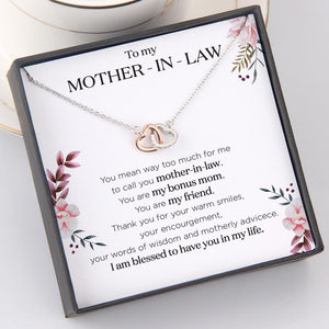 Interlocked Heart Necklace - To My Mother-In-Law - Thank You For Your Warm Smiles - Gnp19010
