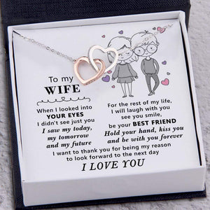 Interlocked Heart Necklace - To My Wife - Be With You Forever - Gnp15051
