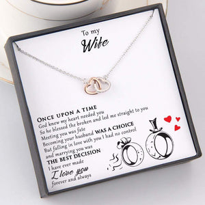 Interlocked Heart Necklace - To My Wife - God Knew My Heart Needed You - Gnp15009