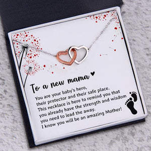 Interlocked Heart Necklace - To My Wife - I Know You Will Be An Amazing Mother - Gnp19015