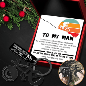 Jet Black Cycling Multi-tool Keychain - Cycling - To My Man - All I Want For Christmas Is You - Gkzo26007