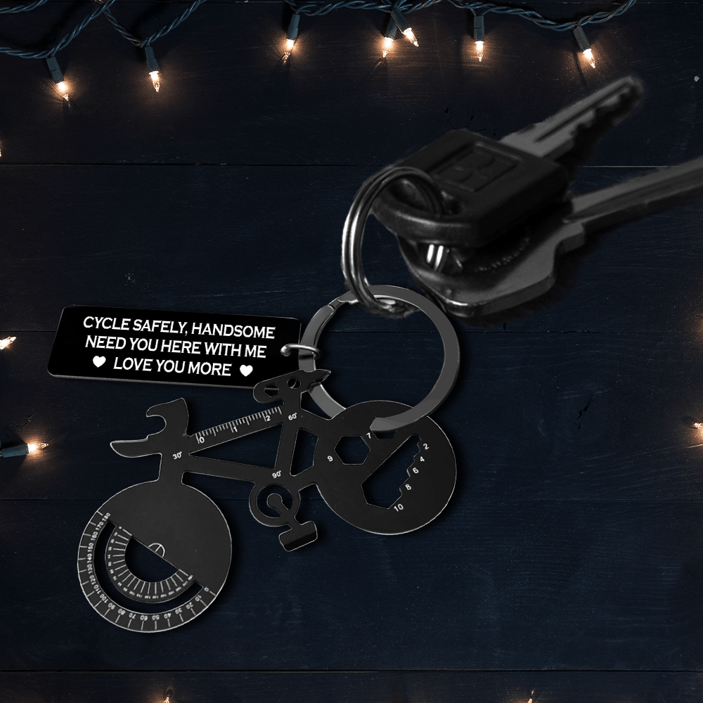 Jet Black Cycling Multi-tool Keychain - Cycling - To My Man - I Just Want To Be Your Last Everything - Gkzo26010