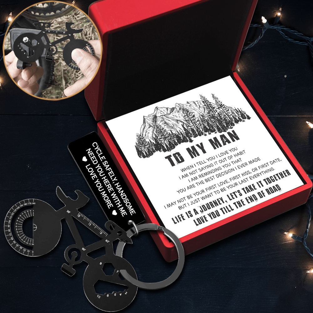 Jet Black Cycling Multi-tool Keychain - Cycling - To My Man - I Just Want To Be Your Last Everything - Gkzo26010